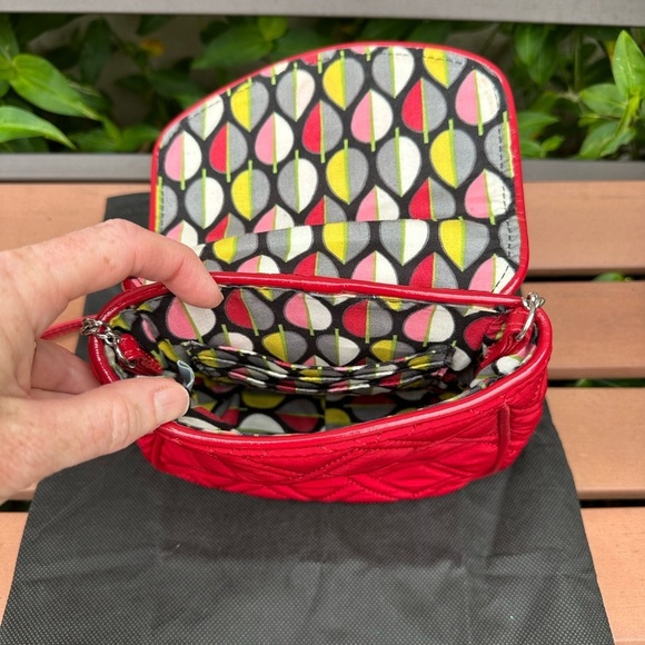 Vera Bradley Cardinal Red Microfiber Crossbody Purse - Picture 3 of 10